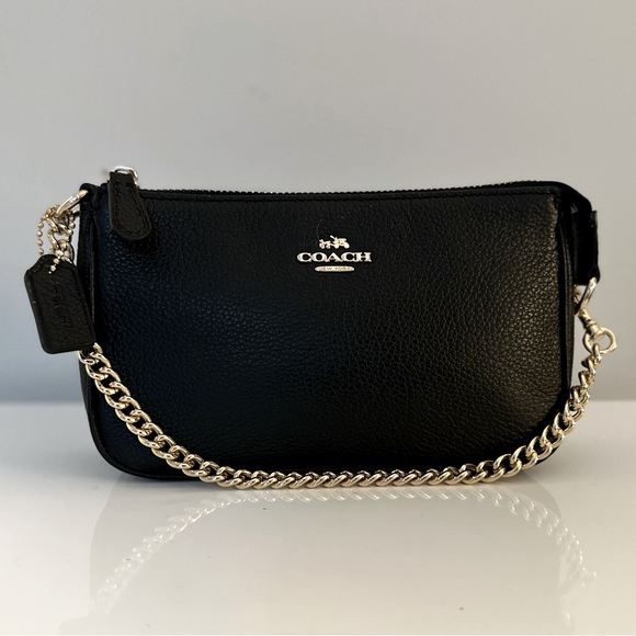 Coach Handbags - Coach Black Grained Leather Nolita Clutch